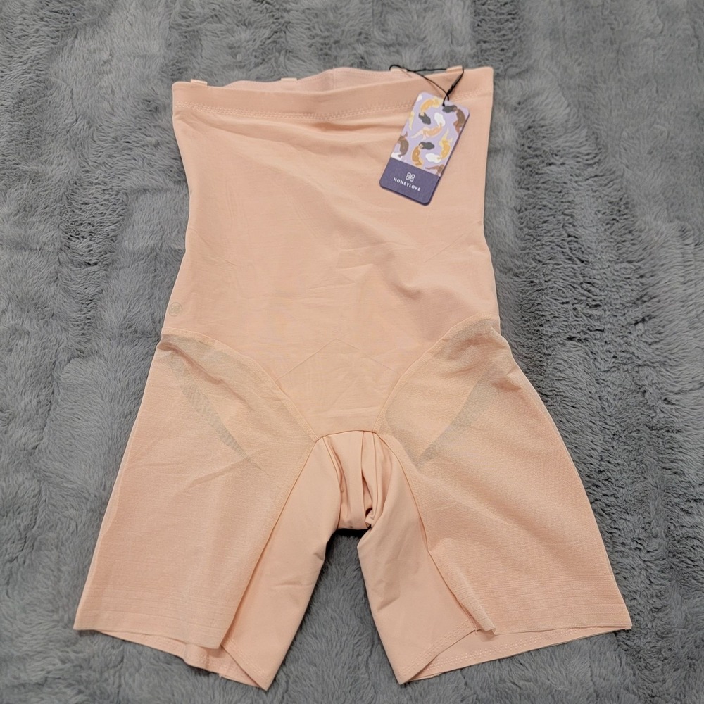 Honeylove High Waisted Shapewear Shorts Womens Small Beige Compression NWT